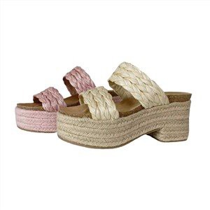 Comfortabele espadrilles met sleehak